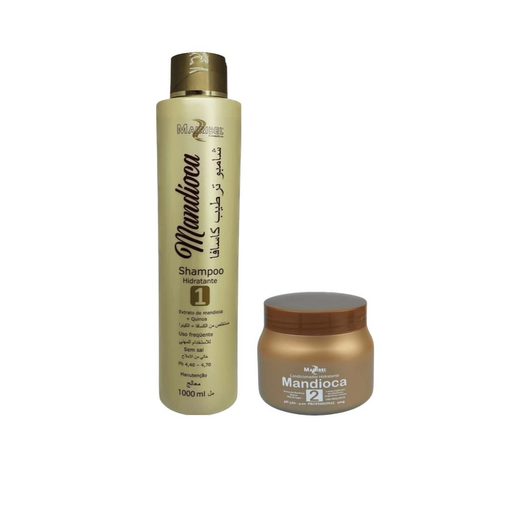Mairibel Kit Shampoo Hidratante Mandioca + Condicionador Hidratante Mandioca