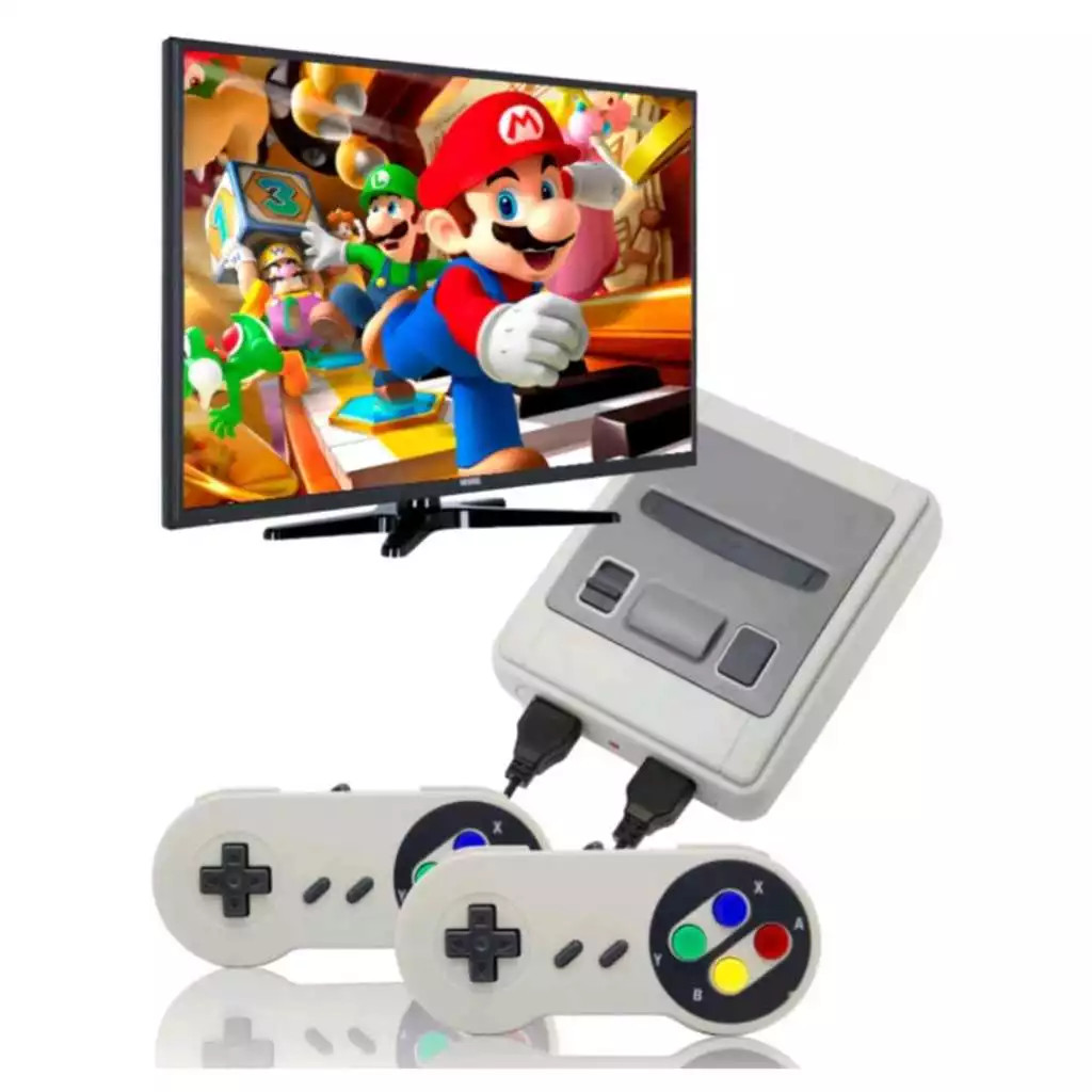 Video Game Clássico console retro Super Mini SNES 8 Bits 620 Jogos 2 controles Envio Imediato