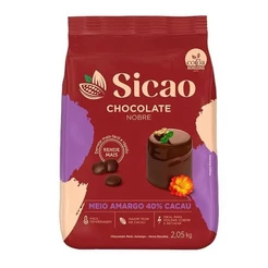 Chocolate Nobre Meio Amargo 40% Cacau - Gotas - 2,05 kg - 1 unidade - Sicao - Rizzo
