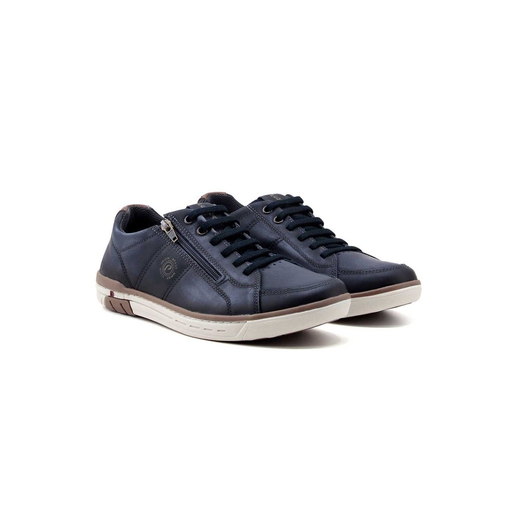 Sapatênis Pegada Casual Wear 119313 Couro Azul - Men Shoes
