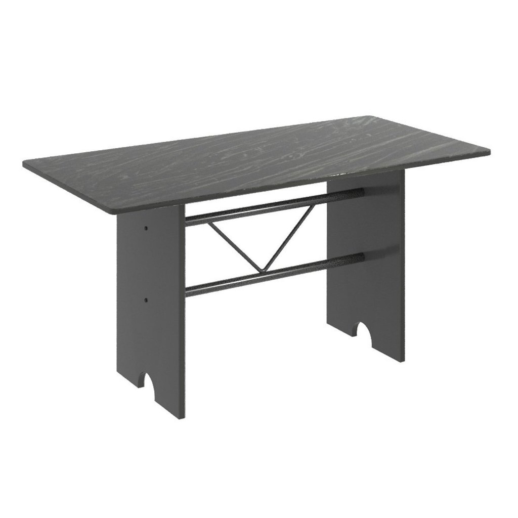 Mesa para Cozinha 140x75cm Tampo Ardósia  Martelado Prata/Indiano em Oferta na Shopee