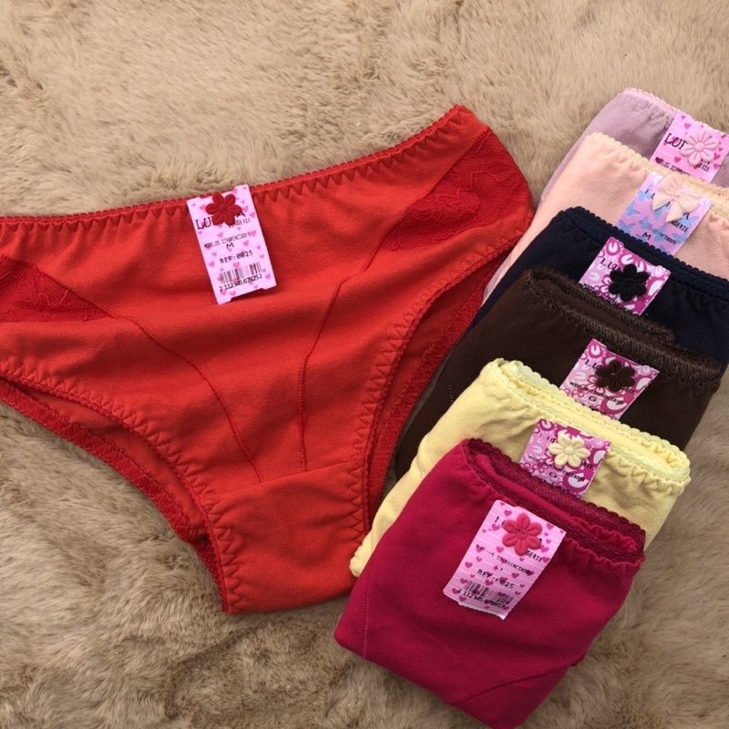 Kit Calcinhas cintura alta de algodão cotton Grande Confortavel