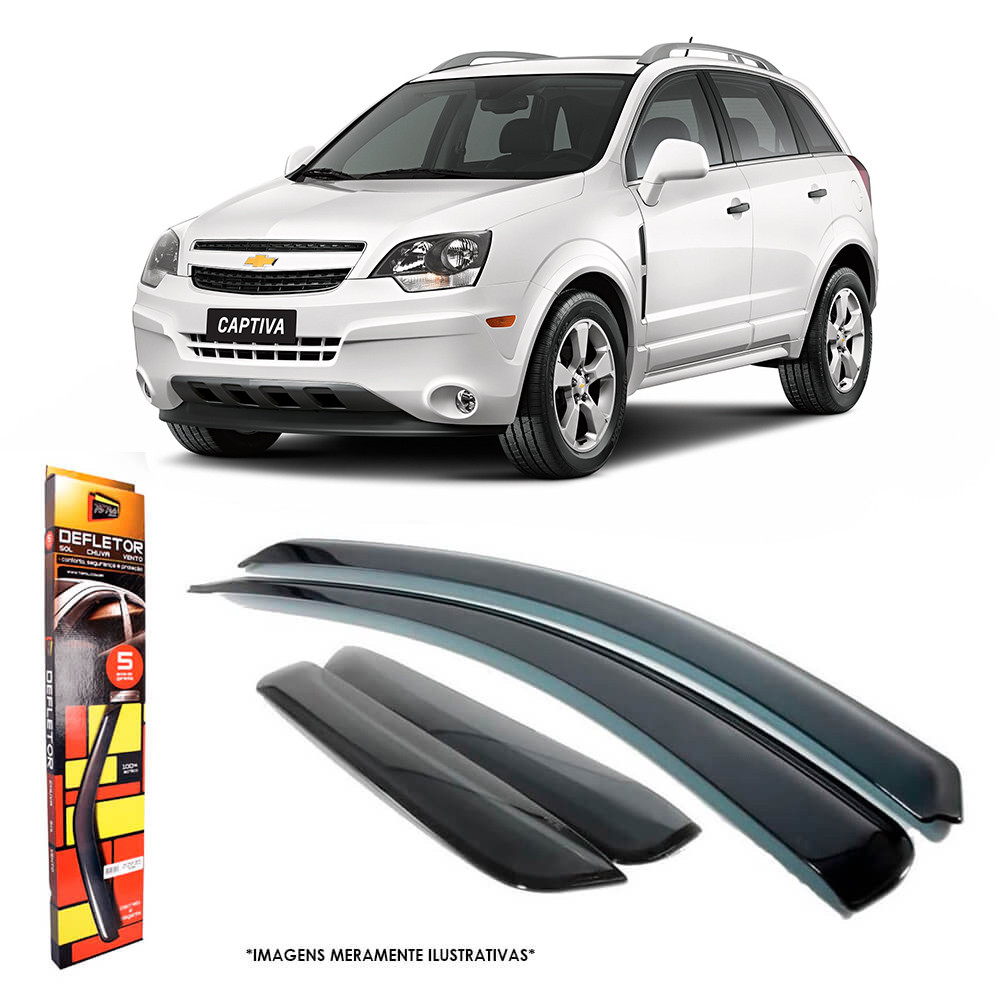 Calha de Chuva Chevrolet Captiva 2008 até 2017 4 Portas TG Poli - 23030