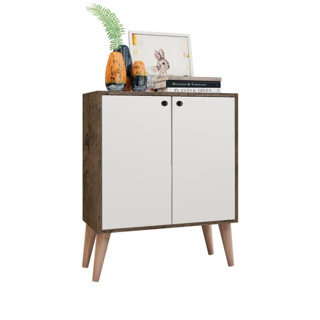 Aparador Buffet Retro Para Sala De Estar 2 Portas Equador