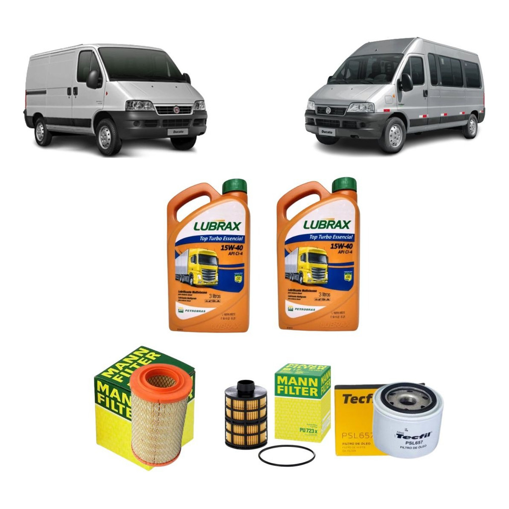 Kit Troca De Óleo E Filtros Ducato Jumper Diesel 2.3 15w40 em Oferta na Shopee