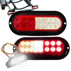 Kit Lanterna Led Com Ré + Placa Carretinha Carreta Bivolt