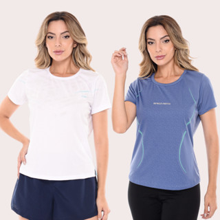 Kit 2 Camisetas Dry Fit Feminina Diferenciada em Oferta na Shopee