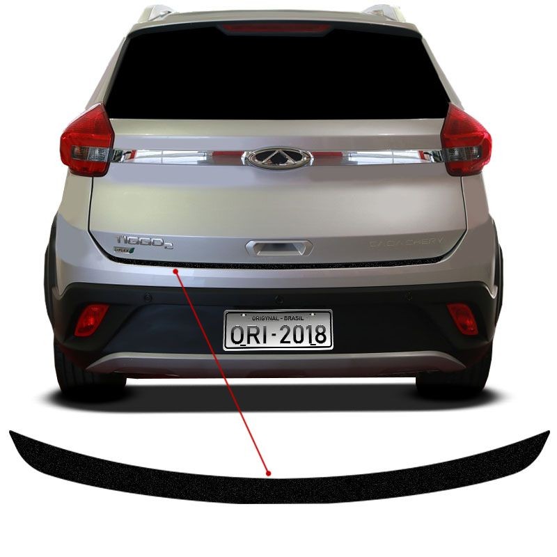Soleira Do Porta-Malas Tiggo 2 Chery Adesivo Protetor Black