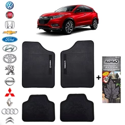 Kit Tapete Carpete Automotivo 4 Peças + Aromatizante Quasar Longa Duração para Carro