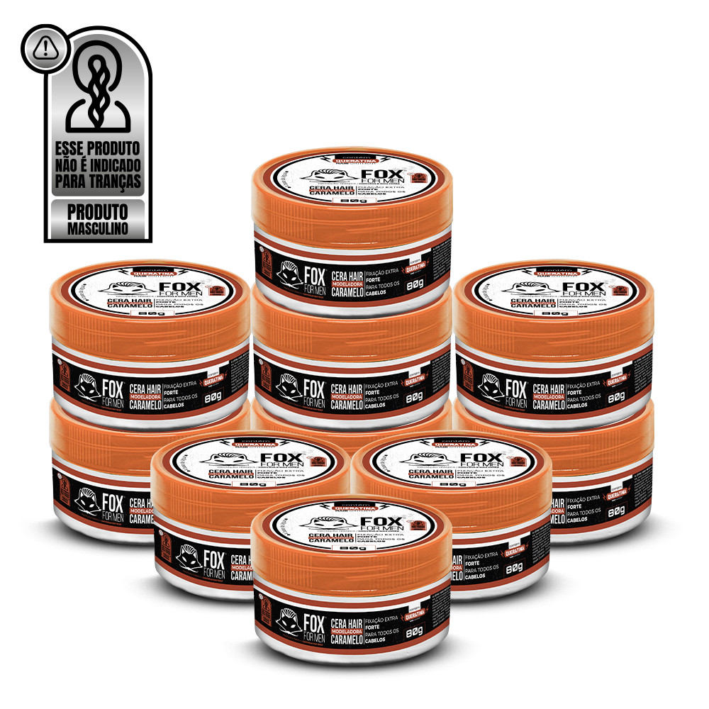 Cera Hair Caramelo 80g - Fox For Men - 36 Unidades