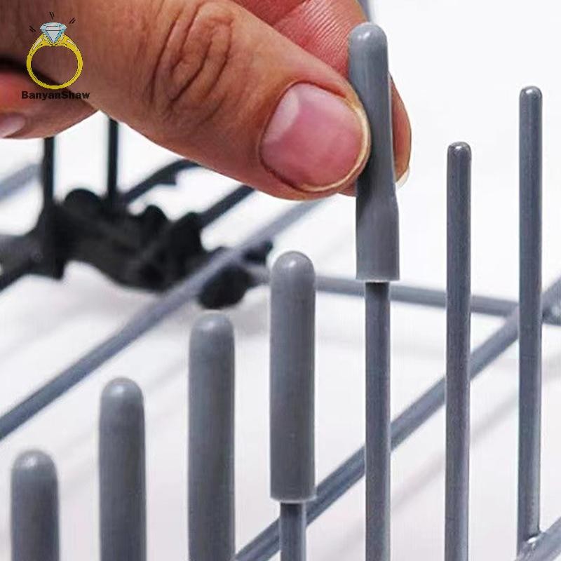 [BANY] 50 Peças Tampas De Rack De Máquina De Lavar Louça Tampa De Ponta Extremidade Redonda Flexíveis Mangas Protetoras 