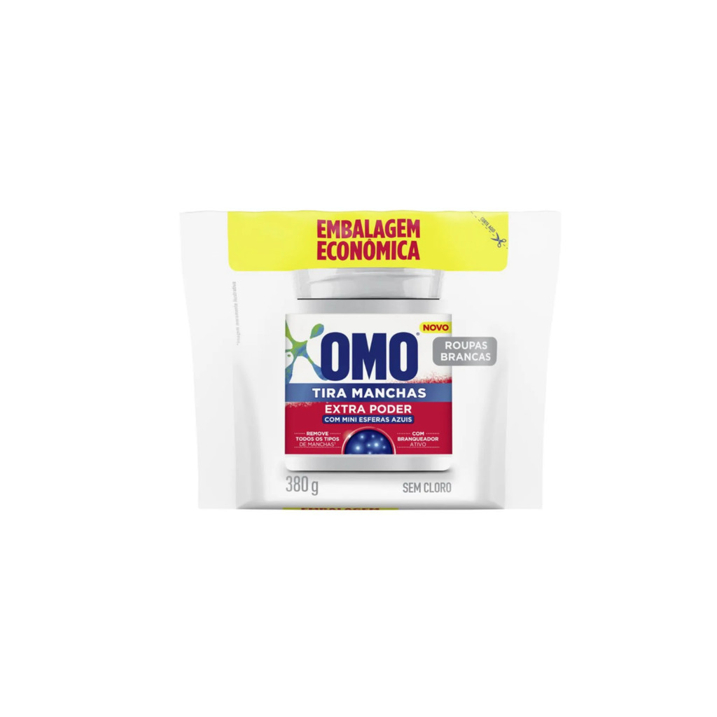 Omo Tira Manchas Extra Poder Refil Roupas Brancas 380g