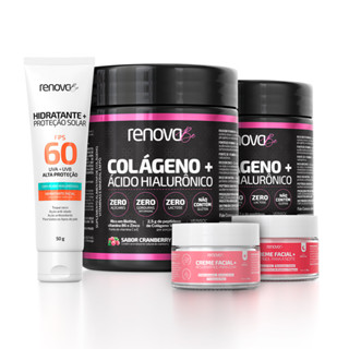 Kit 2 Colágenos Verisol + 2 Cremes Facial Dia e Noite + Hidratante com Proteção FPS 60 - Renova Be em Oferta na Shopee