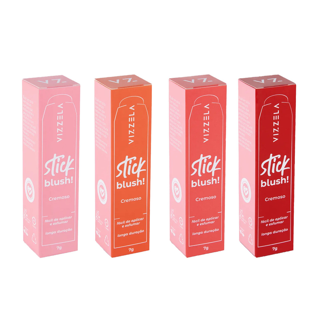 Blush Stick Cremoso Vizzela 7g em Oferta na Shopee
