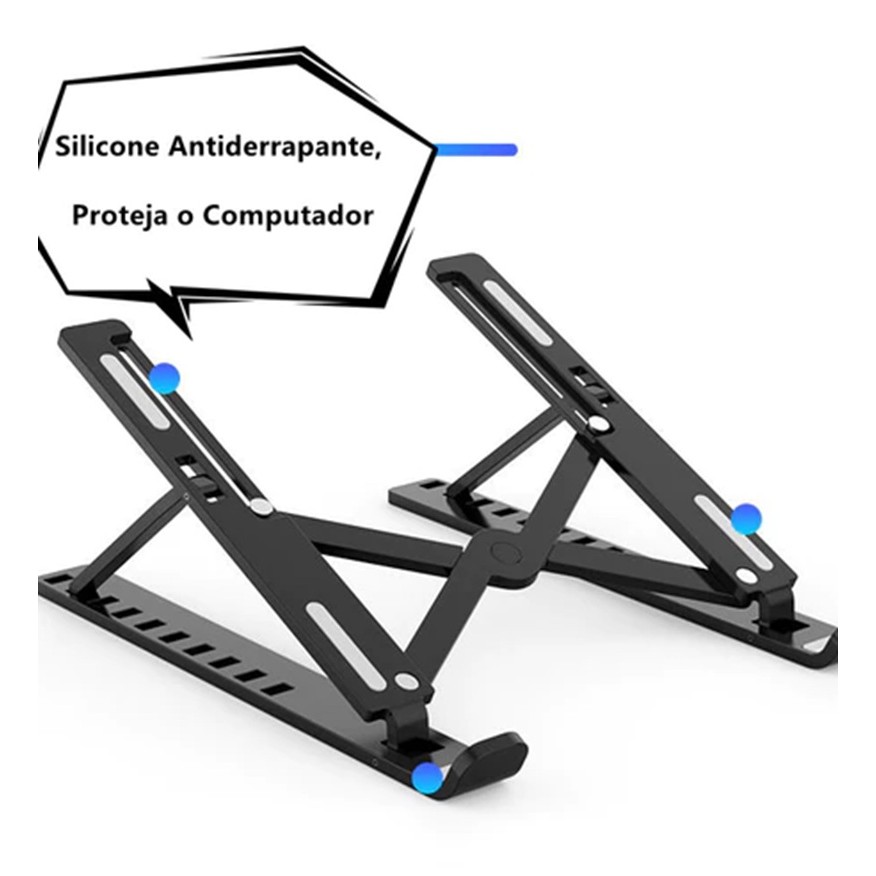 Suporte Portátil de Mesa para Notebook ou Tablet Com Base Dobrável E Ajustável Base antiderrapante em Oferta na Shopee