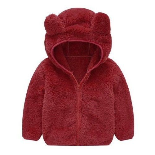 Jaqueta Infantil Menino Urso Inverno Fleece Plush Inverno
