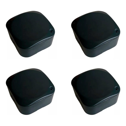 4 Pçs Caixa Cftv Sob. Premium Hermética Externa Preto