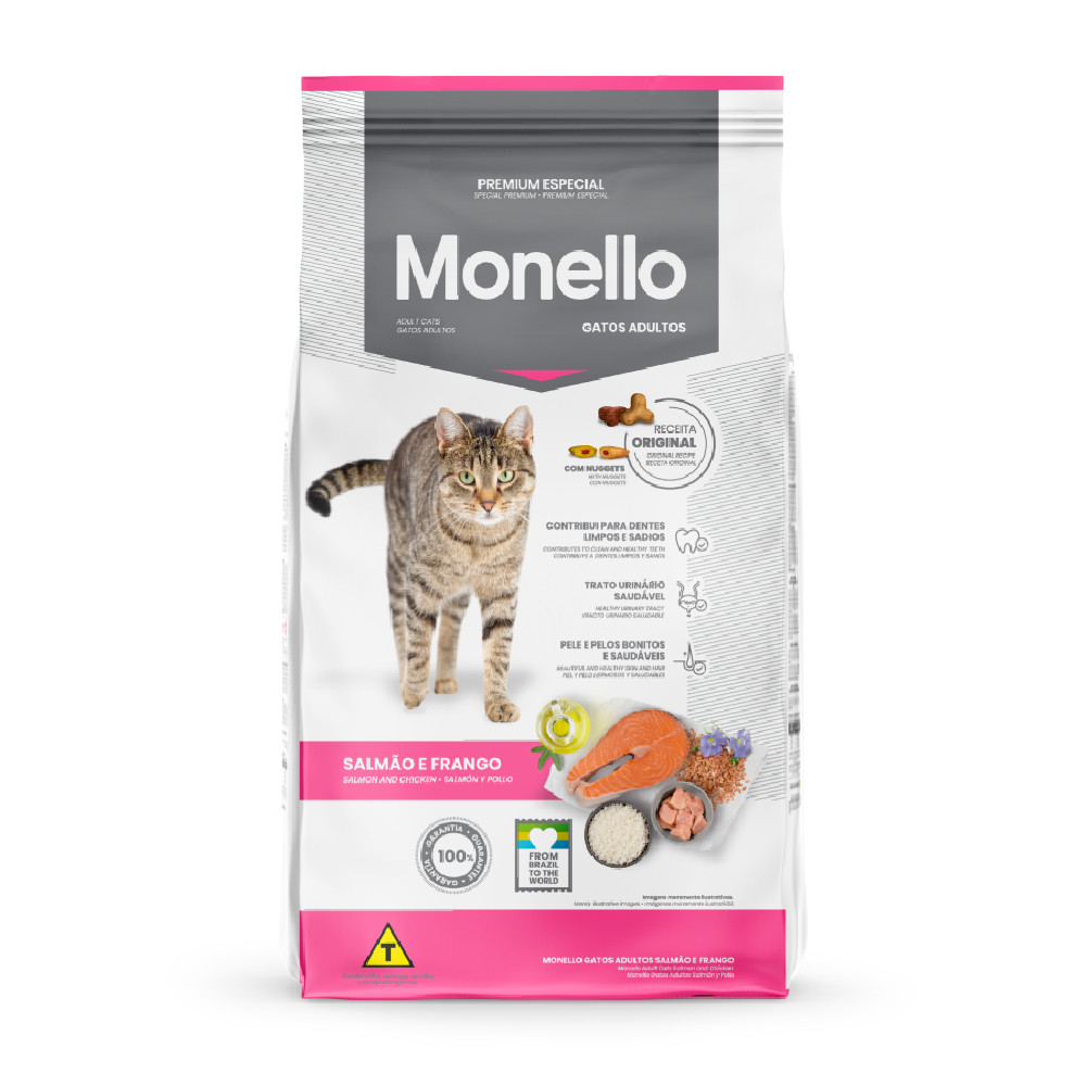 Ração Monello Gatos Adultos Salmão e Frango 15kg em Oferta na Shopee