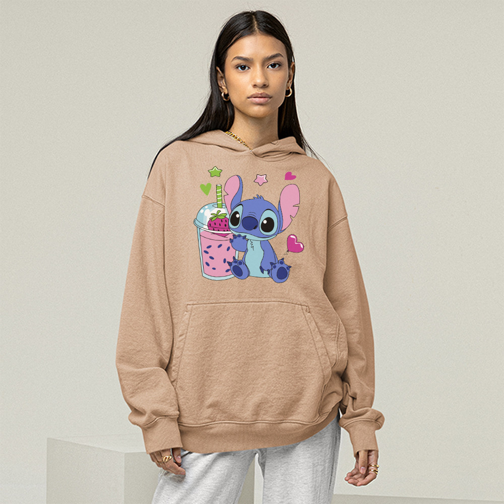Moletom Feminino Desenho Lilo & Stitch Blusa De Frio Desenho Filme  Algodão Premium