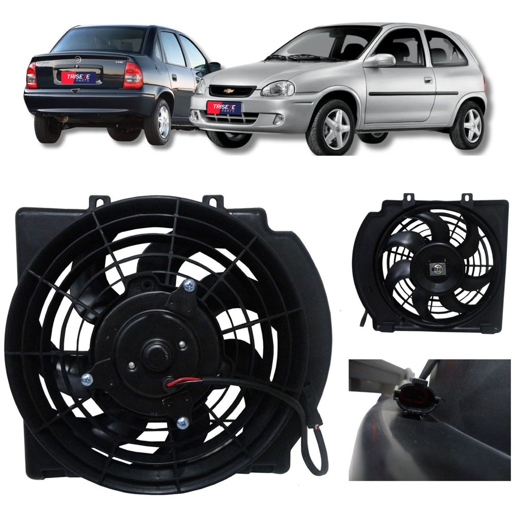 Ventoinha com Defletor do Condensador Corsa e Classic 2004 2005 2006 2007 2008 2009 2010 2011 2012 em Oferta na Shopee