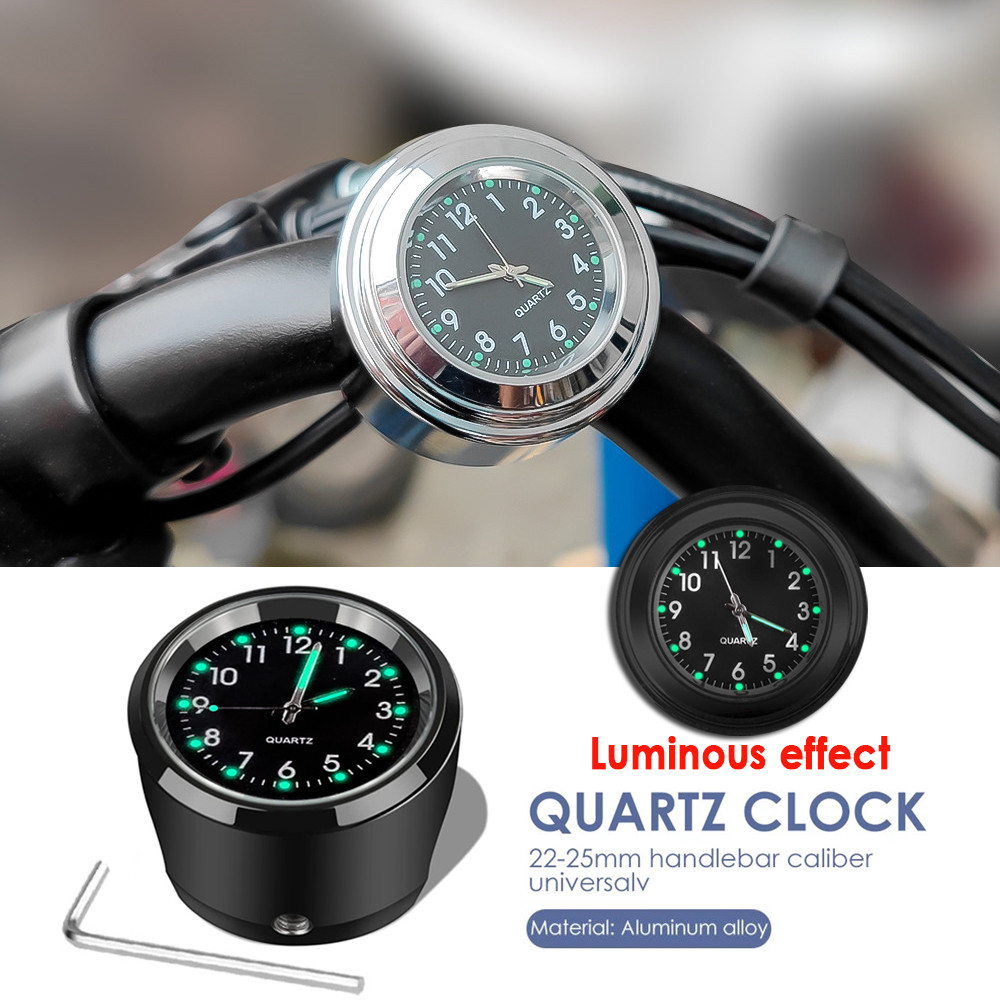Relógio Para Guiador De Motocicleta , Durável , Aço Inoxidável , Retrofit , Visão Noturna , À Prova D'água , Fivela