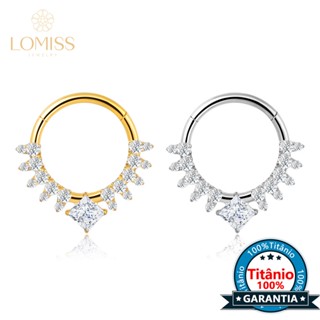 Piercing Argola Septril Rook Conch Nariz Titânio Zircônia Cravejada Frontal em Oferta na Shopee