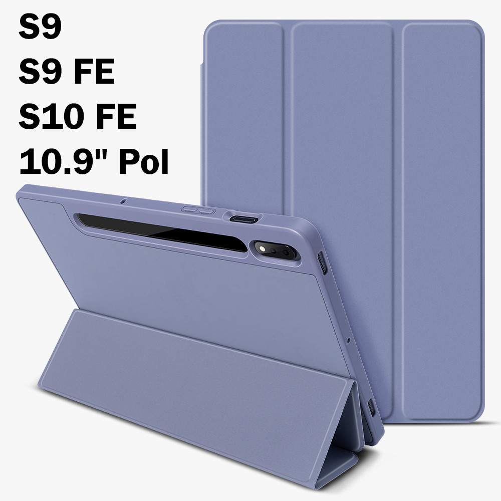 W.BILL Capa Silicone Para Samsung Galaxy Tab S9 FE/S10 FE 10.9 pol Com Suport de caneta