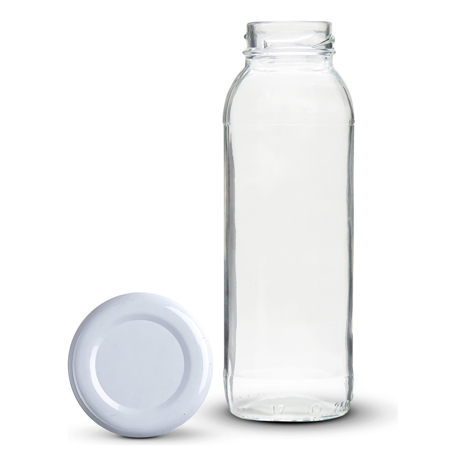 24 Garrafas De Vidro 300ml Com Tampas Metálicas E Lacres