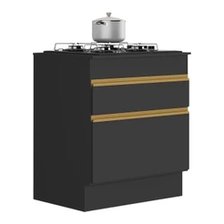 Balcão Cozinha para Cooktop 70cm com Rodapé 1 Porta 1 Gaveta Veneza Multimóveis V2118