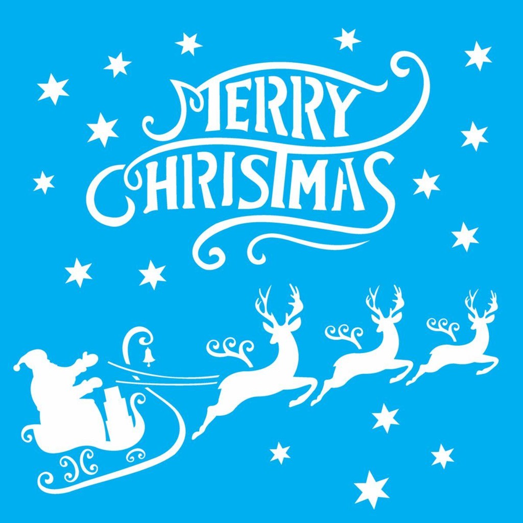 Stencil OPA 30,5x30,5 Natal 2121 Merry Christmas
