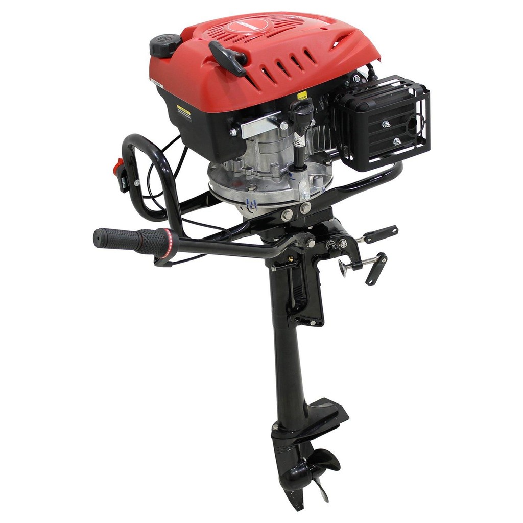 Motor de Popa a Gasolina 6.5 hp 196cc 4 Tempos - Preto em Oferta na Shopee