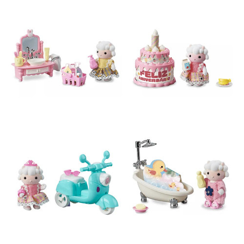 Coleção Casinha Feliz 1 e 2 Completa Ovelhinha Brinquedo Zoop Toys