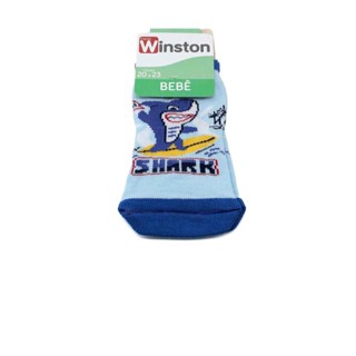 Meia Bebê Winston Surf Shark 0250-014 Azul em Oferta na Shopee