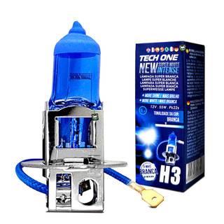 Lâmpada Super Branca H3 8500k Tipo Xênon 12V 55W Techone em Oferta na Shopee