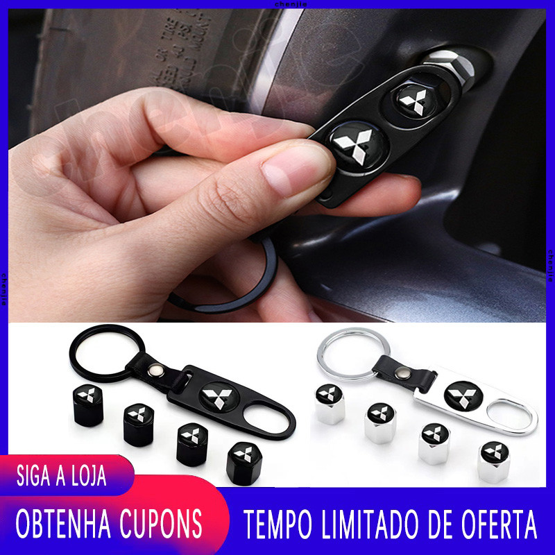 Para Mitsubishi 4 Peças Com Logotipo Do Carro Tampa Da Válvula Pneu Roda/Bicicleta Elétrico Motocicleta Caminhão Acessór