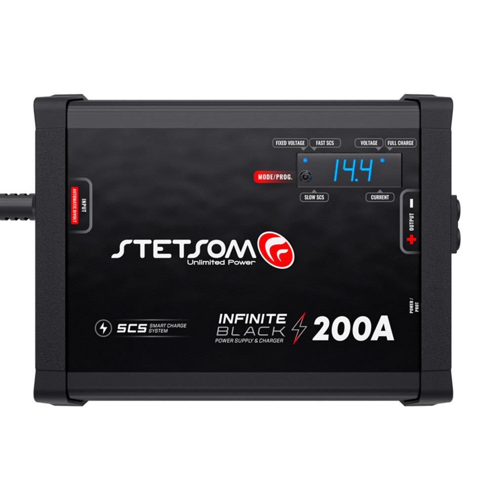 Fonte Automotiva Stetsom 200-a Bivolt Digital 12v SCS Voltímetro Amperímetro Smart Charger