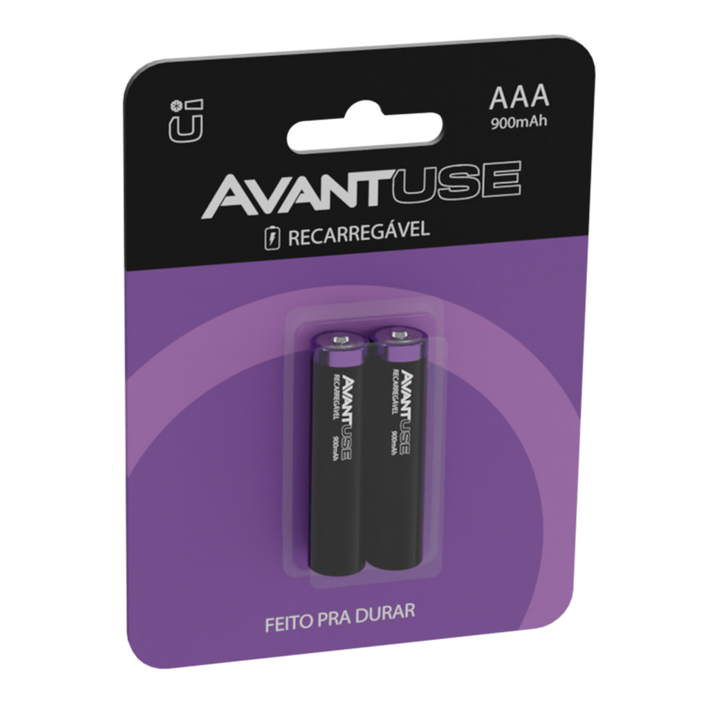 Kit 2 Pilhas Recarregável AAA Palito 1000MAH 1.2V Avant Use em Oferta na Shopee