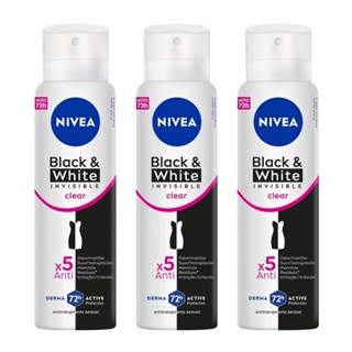 Kit 3 un Desod Aero Nívea Feminino B&W 150ml em Oferta na Shopee