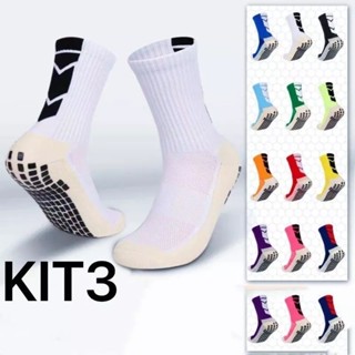Kit Meia De Futebol Esportiva Detalhes De Seta Antiderrapante em Oferta na Shopee
