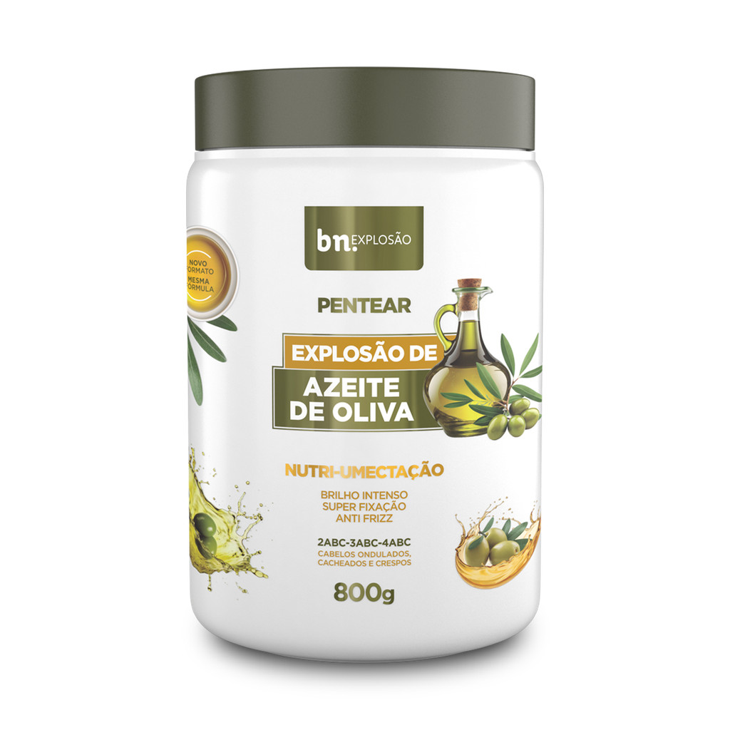 Creme de Pentear para Cachos Explosão de Azeite de Oliva 800g – Beleza Natural em Oferta na Shopee