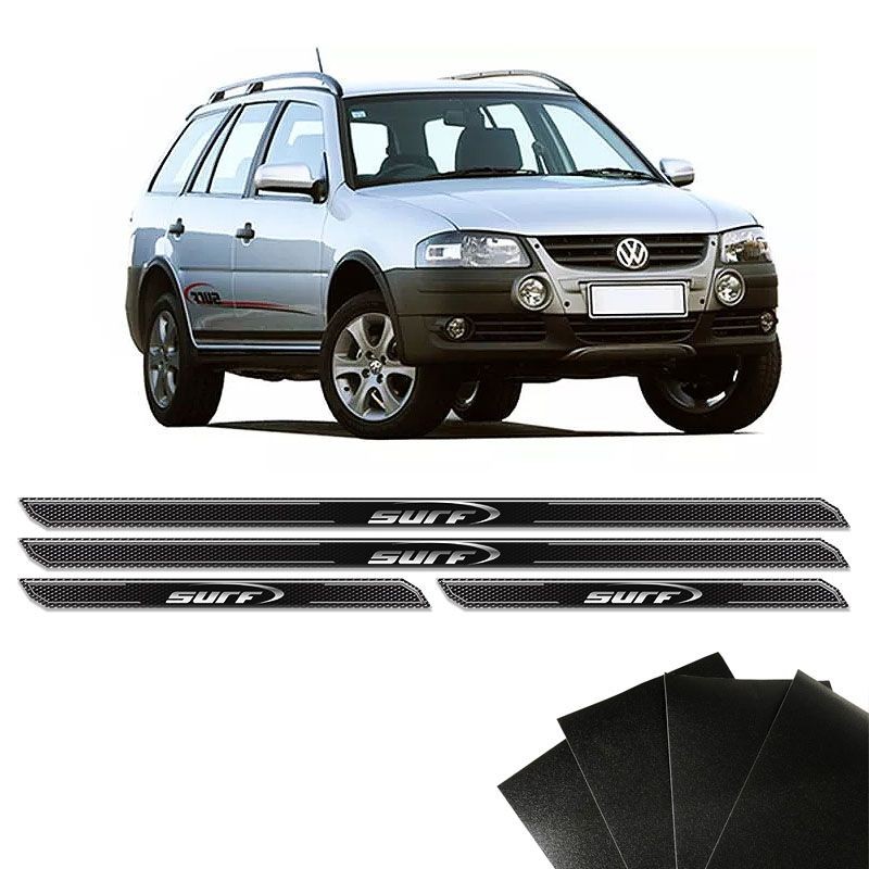 Kit Soleira Diamante Parati Surf 2008 Com Protetor De Porta