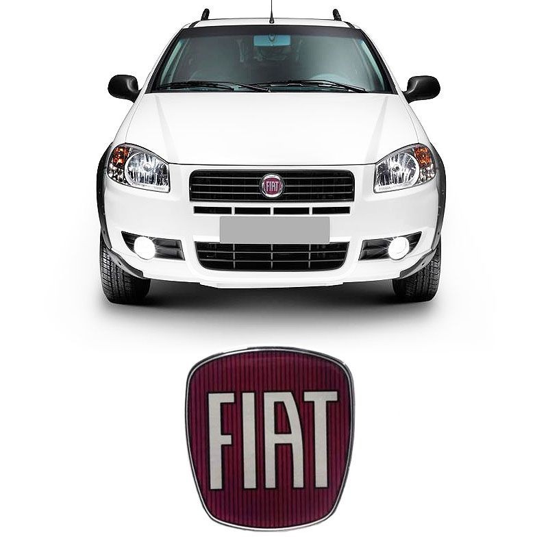 Emblema Da Grade Dianteira Fiat Strada Adesivo Resinado