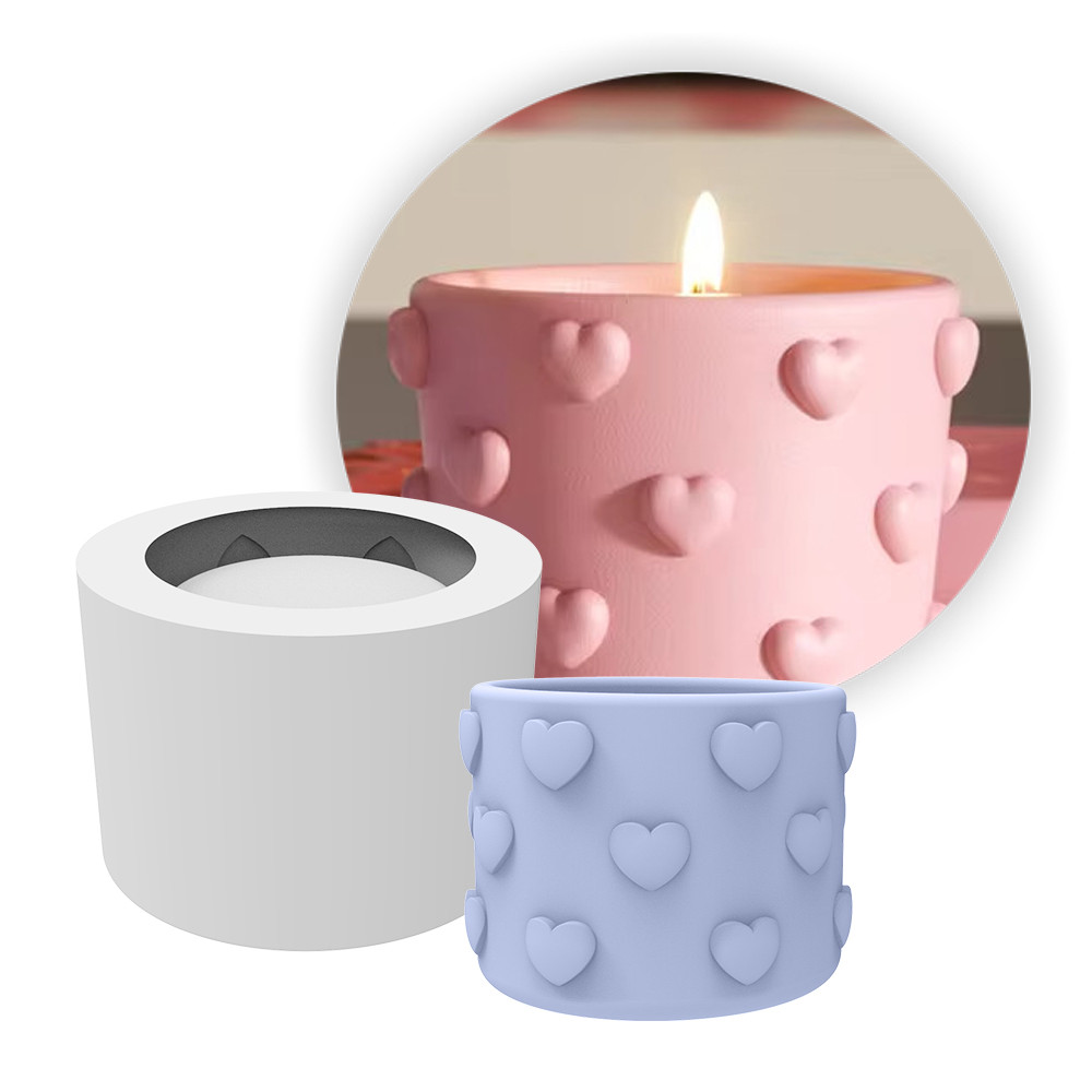 Molde de Silicone Mini Vaso Com Coração Ideal Para Vela, Lembrancinha, Decoração Gesso e Artesanal em Oferta na Shopee