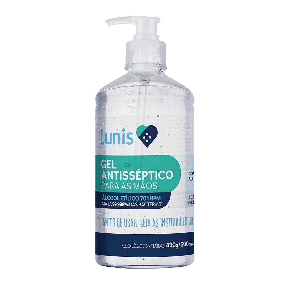 Gel Antisseptico Lunis 500ml em Oferta na Shopee