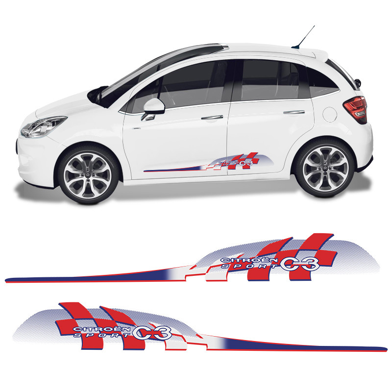 Faixa Lateral Citroen C3 Adesivo França Racing Decorativo em Oferta na Shopee