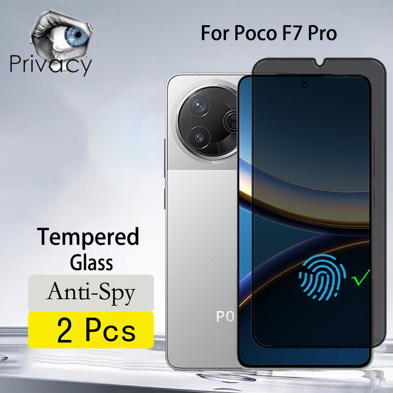 2 Pcs Película Privacidade Poco F7 Pro Protetor De Tela Anti-Espionagem De Vidro Temperado Ultra Pelicula