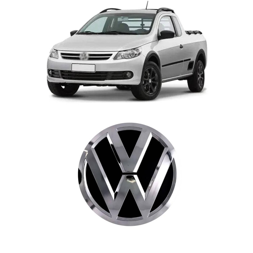 Emblema Simbolo Logo Vw Original Tampa Traseira Cacamba Saveiro G5 G6 Cromado em Oferta na Shopee