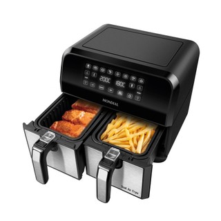 Fritadeira elétrica sem óleo Air Fryer Dual com cesto duplo 8L 2000 Watts - AFD-01-BI - Mondial em Oferta na Shopee