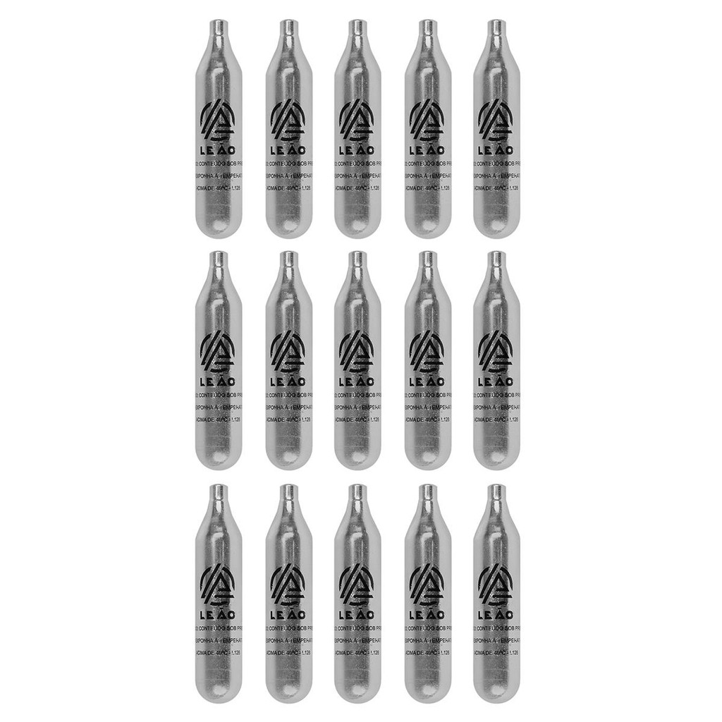 15 Cilindros Co2 12g Airsoft Leão Modelismo Sem Rosca em Oferta na Shopee
