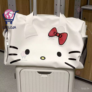 HelloKitty Cartoon Cute Big Bag Gravata Borboleta De Um Ombro Hello Kitty Bolsa De Ginástica Portátil Viagem Crossbody em Oferta na Shopee